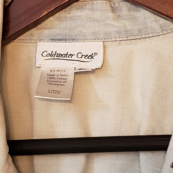 Coldwater Creek Pale Blue Jacket w/ embroidery Jacket Petite Large - Picture 2 of 15